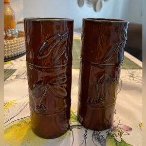 Vintage Bamboo Motif Tiki Mug China DW115-D Tiki Bar Decor Hawaii Aloha 6.5”